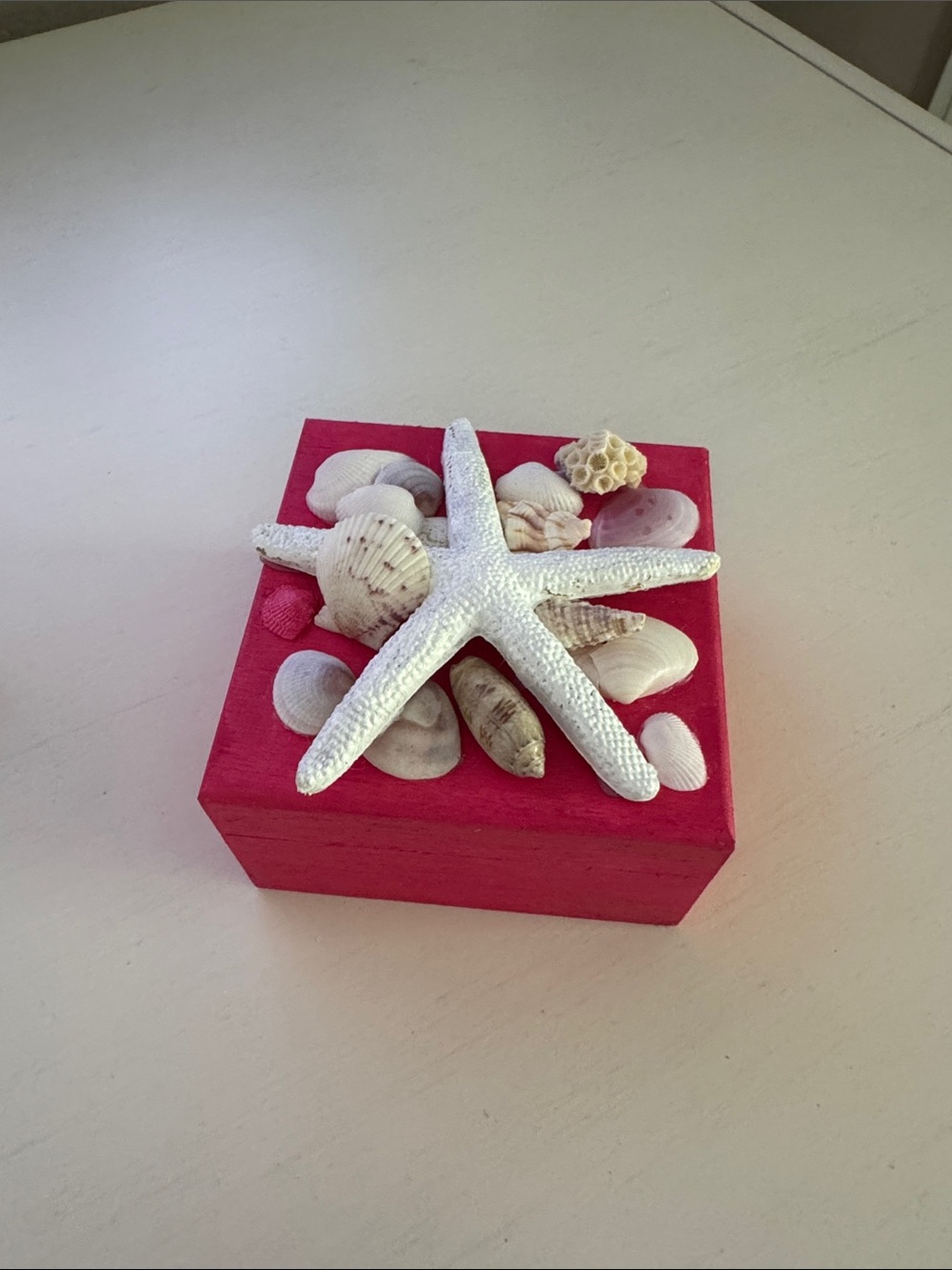 Beach Seashell Decor wooden Trinket Box